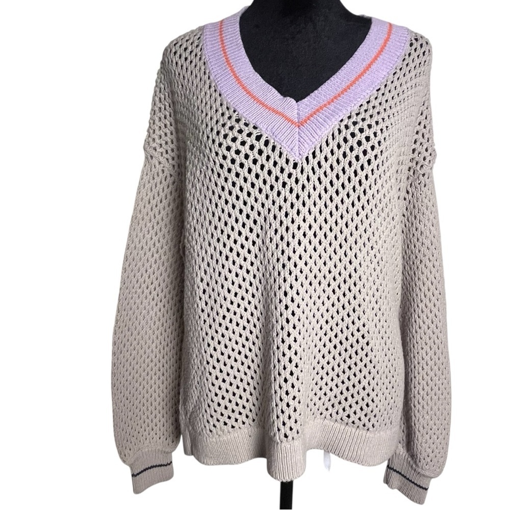 Lisa Todd Open Knit Preppy Sweater – Size Small - Picture 2 of 9